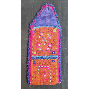 Kuchi Embroidered Pouch Wallet Afghan Handmade Fringe Beads